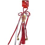 Γούρι Ρόδι με Κόκκινες Πέτρες 30cm Xmasfest 1134008 - 12 τεμ.