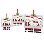 Στολίδι Ξύλινο Κρεμαστό Santa Family 8x7cm Xmasfest 1134233 - 12 τεμ.