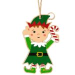 Στολίδι Ξύλινο Κρεμαστό Ξωτικό 9x5cm Xmasfest 1134237 - 12 τεμ.