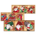 Στολίδια Ξύλινα σετ=9τεμ Σύνολο=24x9cm Τεμ=8cm Xmasfest 1134239 - 1 τεμ.