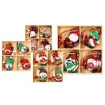 Στολίδια Ξύλινα σετ=12τεμ Σύνολο=14x14cm Τεμ=6cm Xmasfest 1134240 - 1 τεμ.