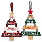 Δεντράκι Κρεμαστό Ξύλινο με Κορδέλες 20x13cm Xmasfest 1134244 - 1 τεμ.