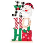 Επιτραπέζιο Διακοσμητικό Ξύλινο HoHoHo 17x9cm Xmasfest 1134247 - 1 τεμ. - Image 2