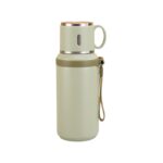 Φορητό παγούρι-θερμός με κούπα - 650ml - 954149 - Green