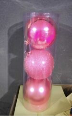Σετ Χριστουγεννιάτικες μπάλες - 15cm - 3pcs - 326130 - Pink - Image 2