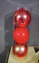 Σετ Χριστουγεννιάτικες μπάλες - 15cm - 3pcs - 326130 - Red - Image 2