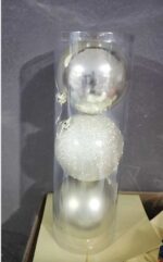 Σετ Χριστουγεννιάτικες μπάλες - 15cm - 3pcs - 326130 - White - Image 2