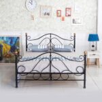 Κρεβάτι ArteLibre EVELYN Μεταλλικό Semy Glossy Black 210x159x109cm (Στρώμα 150x200cm) - 1 τεμ. - Image 2