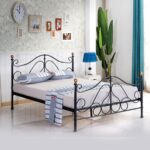 Κρεβάτι ArteLibre EVELYN Μεταλλικό Semy Glossy Black 210x159x109cm (Στρώμα 150x200cm) - 1 τεμ. - Image 3