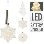Στολίδι Κρεμαστό ArteLibre Φωτιζόμενο 8 Θερμά Micro LED Μπαταρίας Φ30cm Σε 3 Σχέδια - 1 τεμ.