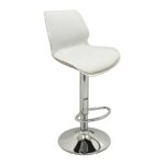 Σκαμπό Μπάρ 2τμχ Bar49 White Pu/Pvc 39X45X102εκ.