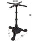 VELA 3ΝΥΧΗ 50X50Χ72εκ. ΒΑΣΗ ΜΑΝΤΕΜΙ ΜΕ ΡΕΓ/ΡΟΥΣ ΜΑΥΡΗ - Image 3