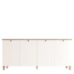 Μπουφές ArteLibre BALDER Λευκό/Φυσικό Μοριοσανίδα 180x42.1x80cm - 1 τεμ.
