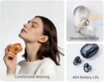 Ασύρματα ακουστικά Bluetooth Open-Ear με θήκη φόρτισης - KMS-E07 - 260076 - Black - Image 2