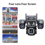Ηλιακή κάμερα ασφαλείας IP τετραπλή - C011SQ - 4G - Security Camera - 371228 - Image 3