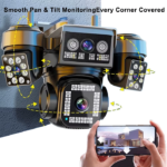 Ηλιακή κάμερα ασφαλείας IP τετραπλή - C011SQ - 4G - Security Camera - 371228 - Image 2