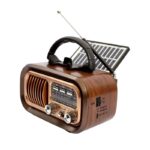 Επαναφορτιζόμενο ραδιόφωνο Retro με ηλιακό πάνελ - R-68BTS - 020688 - Brown