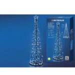 500 LED Δεντράκι Εσωτ. & Εξωτ. Χώρου Με 8 Προγράμματα Και Μετασχηματιστή Ψυχρό Λευκό Φως Φ70x280cm - 1 τεμ.