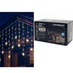94 LED Κουρτίνα Χιονοστιβάδες Εσωτ. & Εξωτ. Χώρου Με 8 Προγράμματα Και Χρονοδιακόπτη Θερμό Λευκό Φως Λευκό Καλώδιο Μη Επ - 1 τεμ.