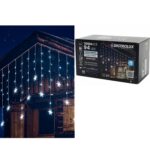 94 LED Κουρτίνα Χιονοστιβάδες Εσωτ. & Εξωτ. Χώρου Με 8 Προγράμματα Και Χρονοδιακόπτη Ψυχρό Λευκό Φως Λευκό Καλώδιο Μη Επ - 1 τεμ.