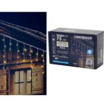 75 LED Κουρτίνα Εσωτ. & Εξωτ. Χώρου Με 8 Προγράμματα Και Μετασχηματιστή Θερμό Λευκό Φως Λευκό Καλώδιο Επεκτεινόμενο IP44 - 1 τεμ.