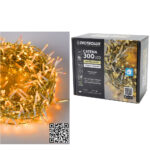 300 LED Θερμό Λευκό Για Εξωτερικό Χώρο Με Διαφανές Καλώδιο Και Πρόγραμμα - 1 τεμ.