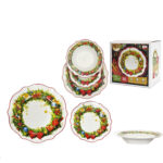 Χριστουγεννιάτικο Σερβίτσιο Φαγητού Toys Wreath Πορσελάνη Σετ 18Τμχ - 1 τεμ.