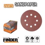 Φύλλα λείανσης για έκκεντρο τριβείο - 5pcs - 125mm - 120P - 8holes - Finder - 196250 - Image 2