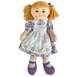 Κούκλα Πάνινη μωβ με Κοτσίδες 50cm ToyMarkt 98287 - 1 τεμ.