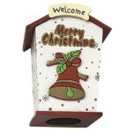 Κουμπαράς Ξύλινος Σπίτι 11,5x9x6cm Xmasfest 1131594 - 1 τεμ. - Image 2