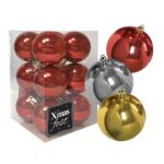 Μπάλα Γυαλιστερή πακ=12τεμ φ4 ø4cm Xmasfest 1131709 - 1 τεμ.