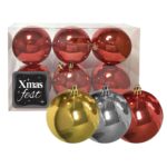 Μπάλα Γυαλιστερή πακ=6τεμ φ6 ø6cm Xmasfest 1131711 - 1 τεμ.