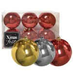 Μπάλα Γυαλιστερή πακ=6τεμ φ8 ø8cm Xmasfest 1131712 - 1 τεμ.