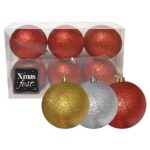 Μπάλα Glitter πακ=6τεμ φ6 ø6cm Xmasfest 1131714 - 1 τεμ.
