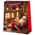 Τσάντα Δώρου Χριστουγέννων 14x11x6cm Xmasfest 1131829 - 12 τεμ. - Image 2
