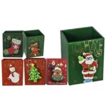 Μολυβοθήκη Χριστουγέννων 4 Σχέδια 8x7x5.5cm Xmasfest 1131893 - 1 τεμ.