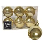 Μπάλες Περλέ Χρυσές πακ=6τεμ φ6 ø6cm Xmasfest 1132565 - 1 τεμ.