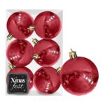 Μπάλες Περλέ Κόκκινες πακ=6τεμ φ8 ø8cm Xmasfest 1132567 - 1 τεμ.