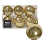 Μπάλες Περλέ Χρυσές πακ=6τεμ φ8 ø8cm Xmasfest 1132568 - 1 τεμ.