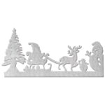 Έλκηθρο με Άγιο από Πάχνη 78x41cm Xmasfest 1132716 - 2 τεμ.