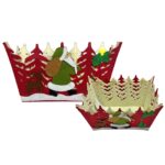 Καλάθι Τσόχινο Xmas Χωριό 20x15x11cm Xmasfest 1132724 - 1 τεμ.