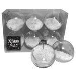 Μπάλες με Γέμιση Χιόνι πακ=6τεμ φ8 ø8cm Xmasfest 1132771 - 1 τεμ.