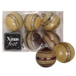 Μπάλες Ντεκόρ Καφέ-Χρυσό πακ=6τεμ φ6cm ø6cm Xmasfest 1132845 - 1 τεμ.
