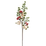 Κλωνάρι με γκι και Ξύλινα Δεντράκια 57x18cm Xmasfest 1133326 - 1 τεμ.