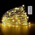 100 Λαμπάκια LED Copper Μπαταρίας Λευκό Θερμό σε Σειρά Σταθερά IP20 10,3m Xmasfest 1133505 - 1 τεμ.