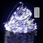 100 Λαμπάκια LED Copper Μπαταρίας Λευκό Ψυχρό σε Σειρά Σταθερά IP20 10,3m Xmasfest 1133506 - 1 τεμ.