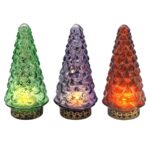 Φανάρι led Γυάλινο Δέντρο Φαντεζί Αντικέ 15,5x7,5cm Xmasfest 1133543 - 6 τεμ.