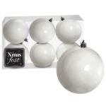 Μπάλες Λευκές πακ=6τεμ φ10 ø10cm Xmasfest 1133549 - 1 τεμ.