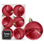 Μπάλες Περλέ Κόκκινες πακ=6τεμ φ10 ø10cm Xmasfest 1133550 - 1 τεμ.