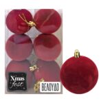 Μπάλες Βελούδινες Μπορντώ πακ=6τεμ φ8 ø8cm Xmasfest 1133571 - 1 τεμ.